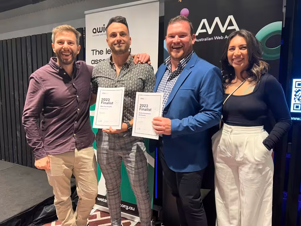 Javier, Sam, Nick and Ally from the Strong Digital team