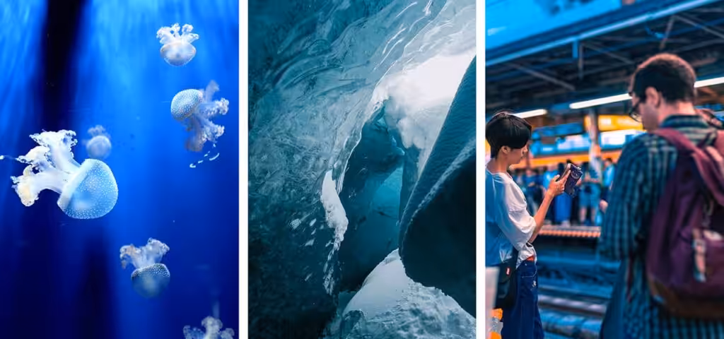 Blue colour theory in web design image