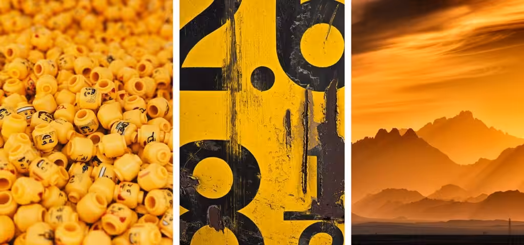 Yellow colour theory in web design image